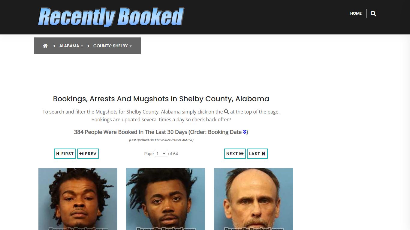 Bookings, Arrests and Mugshots in Shelby County, Alabama - Recently Booked