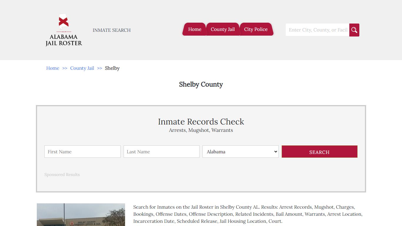 Shelby County - Alabama Jail Inmate Search